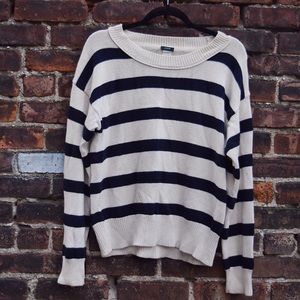 Jcrew Striped Crew Neck Sweater